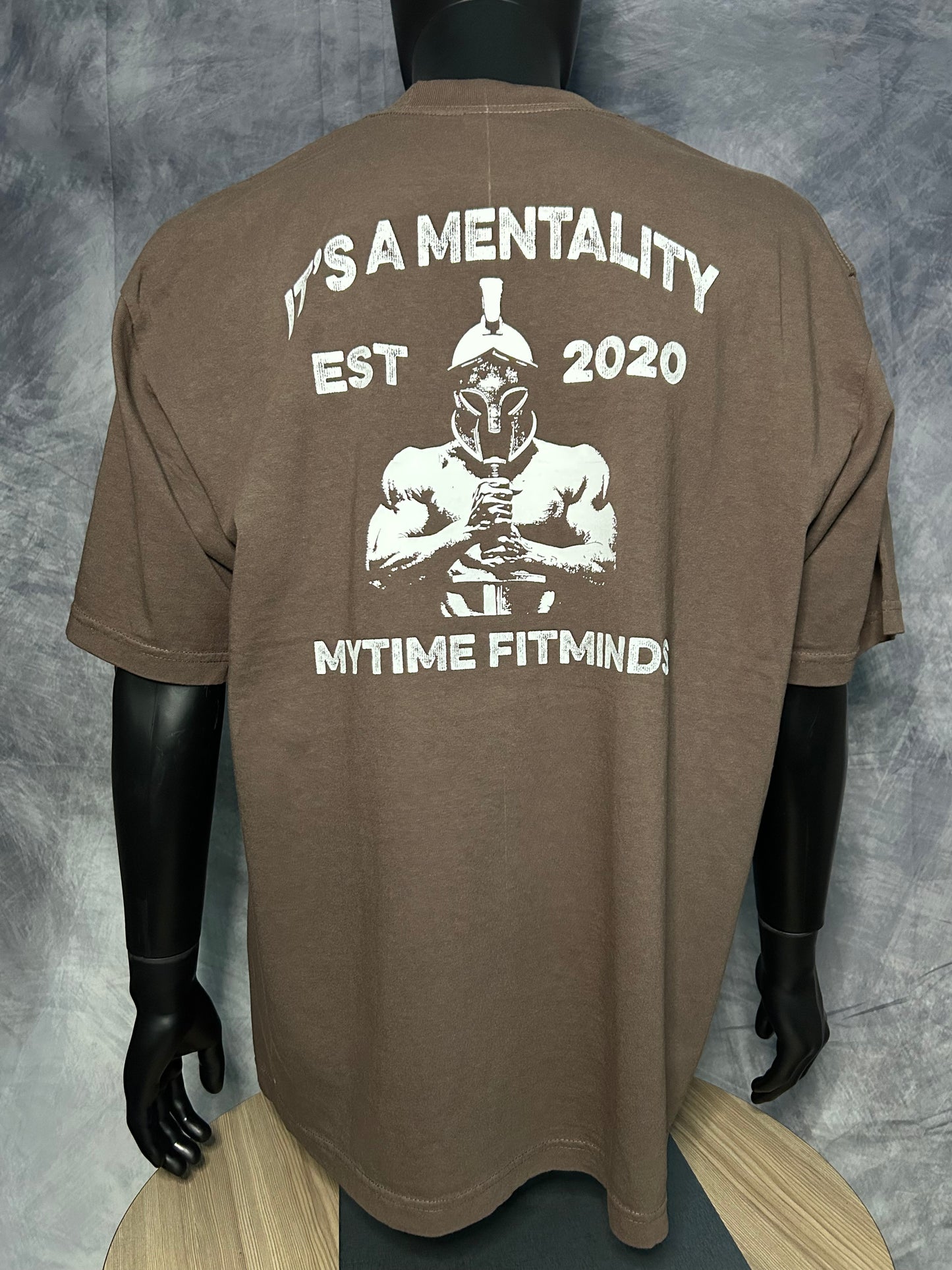 Oversized Spartan - It’s A Mentality Gym Pump Cover #4