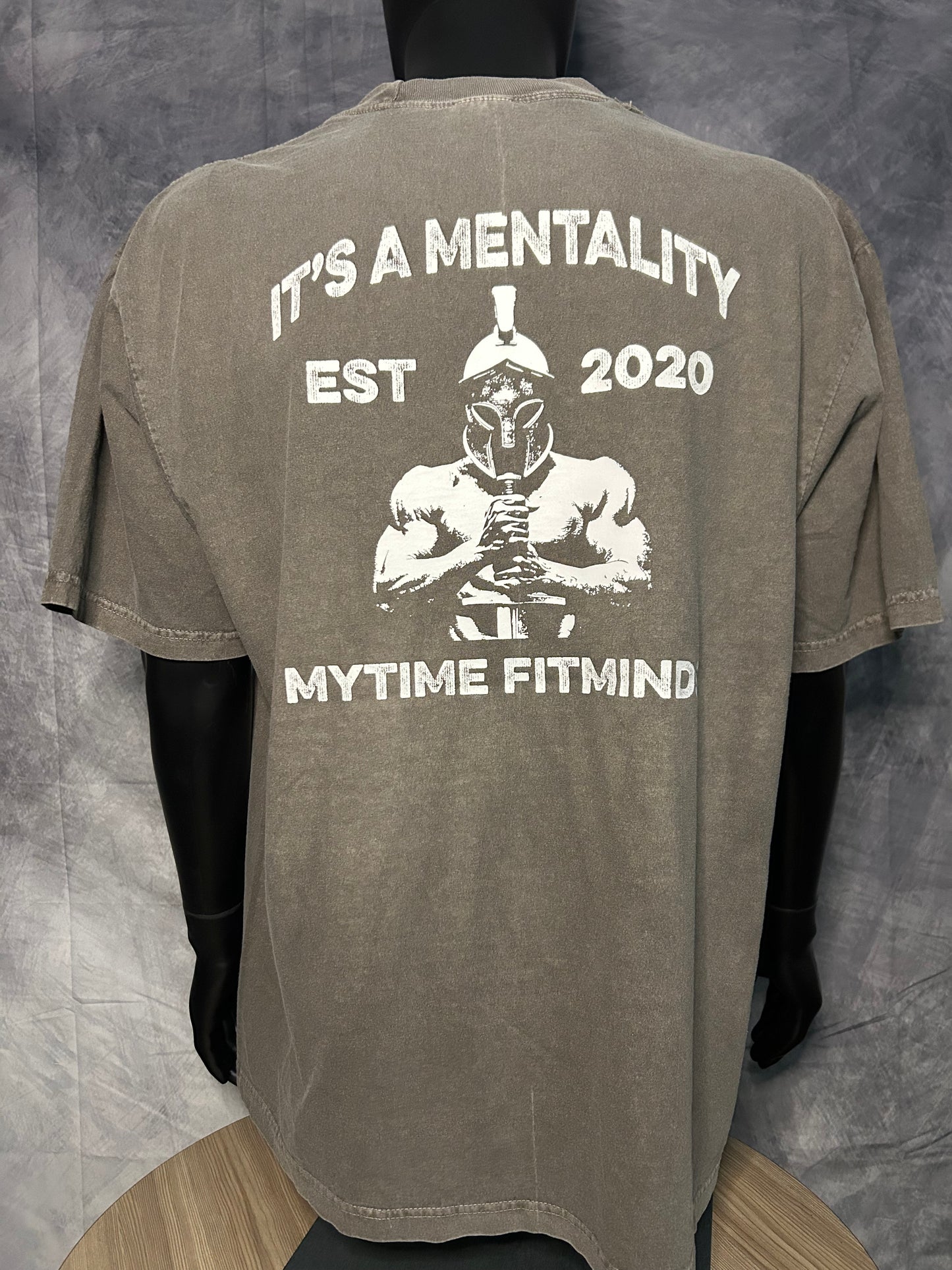 Oversized Spartan - It’s A Mentality Gym Pump Cover #4