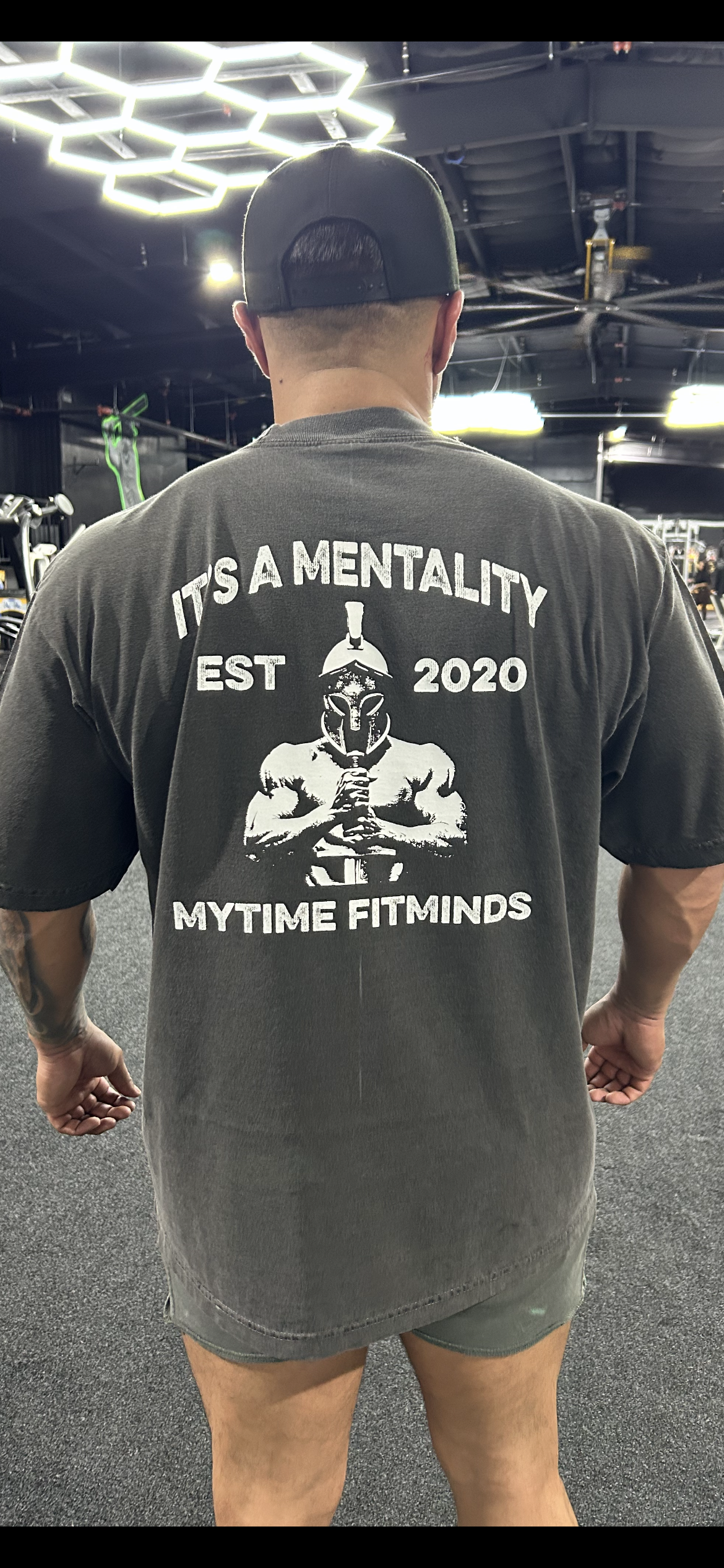 Oversized Spartan - It’s A Mentality Gym Pump Cover #4